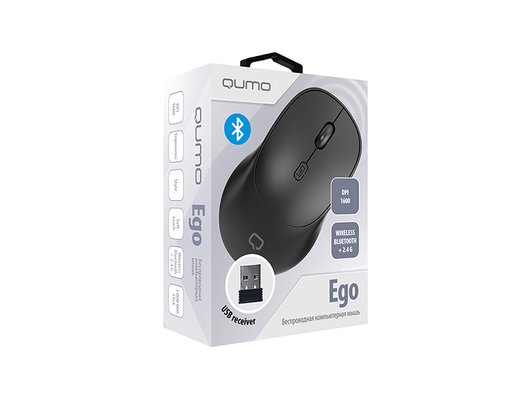 Мышь беспроводная Qumo Ego M110 черная